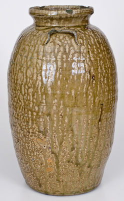 Rare attrib. Isaac E. Gay, Kershaw County, SC Stoneware Churn