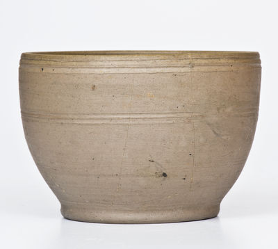 Fine and Extremely Rare Small-Sized Stoneware Presentation Bowl, "R.B. Lago," Rockingham County, VA