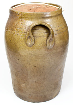 E.S. CRAVEN, Randolph County, North Carolina Stoneware Jar or Churn