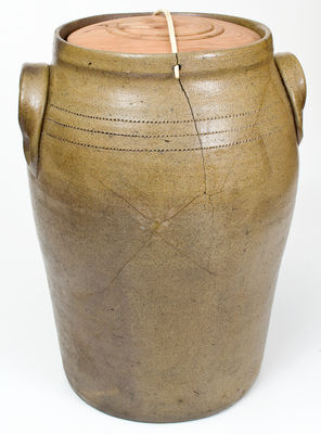 E.S. CRAVEN, Randolph County, North Carolina Stoneware Jar or Churn