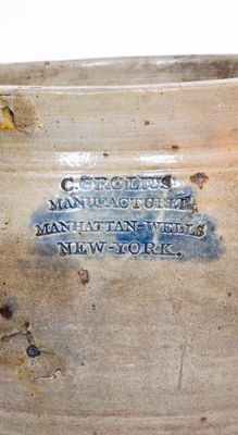 Fine C. CROLIUS / MANUFACTURER / MANHATTAN-WELLS / NEW-YORK Jar