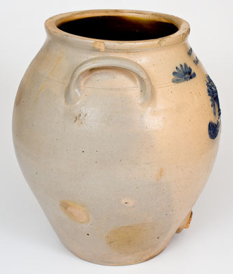 Outstanding I. SEYMOUR / TROY Stoneware Water Cooler w/ Applied Fruit Basket and Incised Decoration