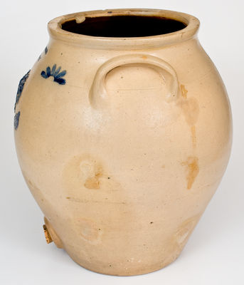 Outstanding I. SEYMOUR / TROY Stoneware Water Cooler w/ Applied Fruit Basket and Incised Decoration