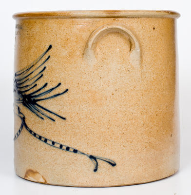 WM E. WARNER. / WEST-TROY Four-Gallon Stoneware Eagle Crock