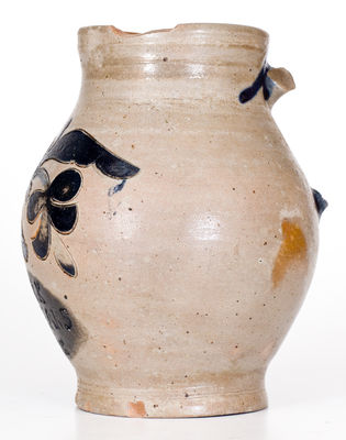 Extremely Rare and Important N. YORK / COERLEARS HOOK Stoneware Pitcher, Thomas Commeraw