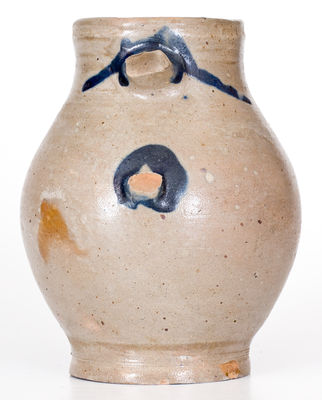 Extremely Rare and Important N. YORK / COERLEARS HOOK Stoneware Pitcher, Thomas Commeraw