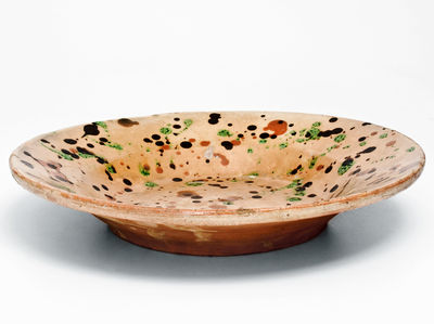 Very Rare Redware Bowl attrib. Solomon Loy, Alamance County, NC, c1825-40