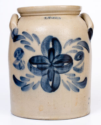 2 Gal. LYONS Stoneware Jar with Bold Cobalt Decoration