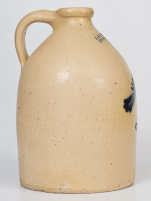 1 Gal. J. & E. NORTON / BENNINGTON, VT Stoneware Jug w/ Bird-on-Stump Decoration