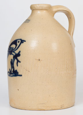 1 Gal. J. & E. NORTON / BENNINGTON, VT Stoneware Jug w/ Bird-on-Stump Decoration