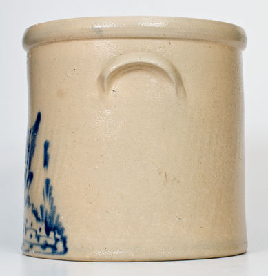 4 Gal. BRADY & RYAN / ELLENVILLE, NY Stoneware Crock w/ Pecking Chicken Decoration