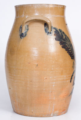 Scarce E. S. FOX / ATHENS Stoneware Churn Dated 