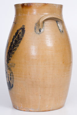 Scarce E. S. FOX / ATHENS Stoneware Churn Dated 