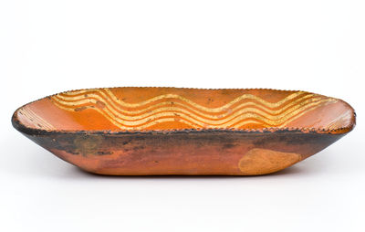 Slip-Decorated Philadelphia Redware Loaf Dish