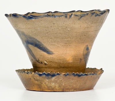 Rare and Fine Diminutive Stoneware Flowerpot, probably New Haven, CT