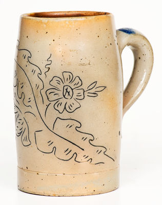 Very Rare New Ulm, Minnesota Stoneware Mug w/ Incised Decoration