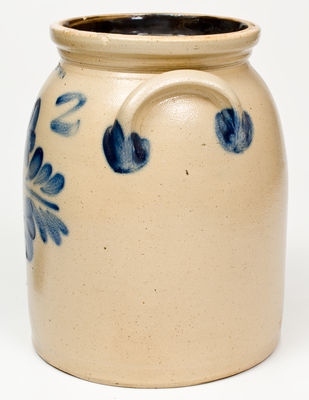 2 Gal. LYONS Stoneware Jar with Floral Decoration