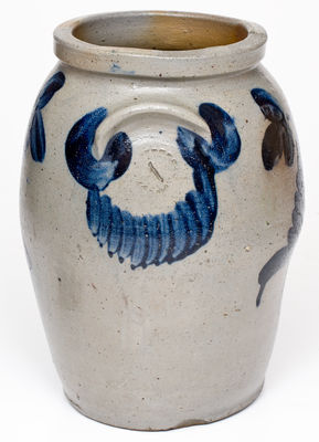 1 Gal. Stoneware Jar with Floral Decoration, Baltimore, MD, circa 1840