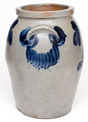 1 Gal. Stoneware Jar with Floral Decoration, Baltimore, MD, circa 1840