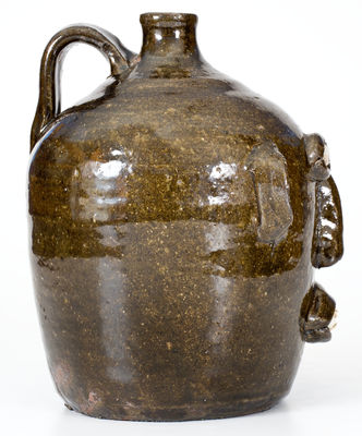Exceedingly Rare Cheever Meaders, Cleveland, GA Stoneware Face Jug, second quarter 20th century