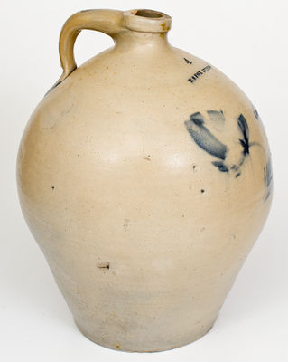4 Gal. E. S. FOX / ATHENS Stoneware Jug with Floral Decoration