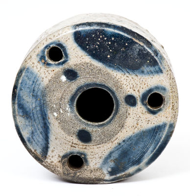 Unusual Decorated Stoneware Inkwell with Incised 