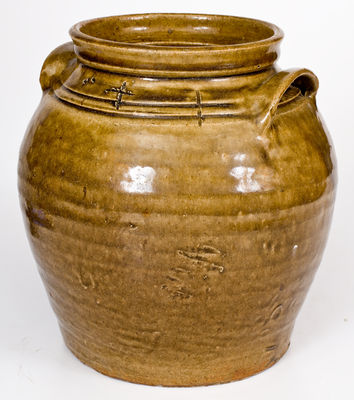 Fine Stoneware Jar with Incised Markings, attrib. Dave at Lewis Miles  Stoney Bluff Manufactory