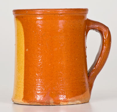 Rare Small-Sized Redware Mug, attrib. Galena, Illinois