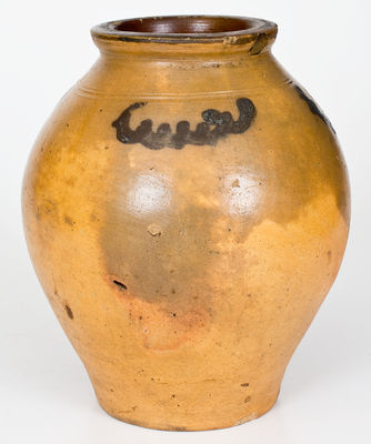 C. CROLIUS / MANUFACTURER / NEW-YORK Stoneware Jar