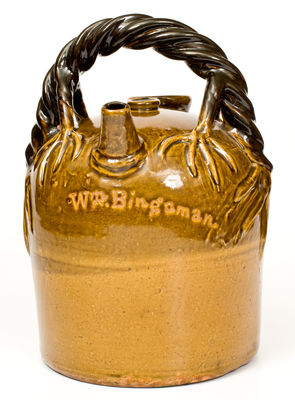 Wm. Bingaman Stoneware Harvest Jug, attributed to A.H. Rhodenbaugh, Middlebury, Ohio