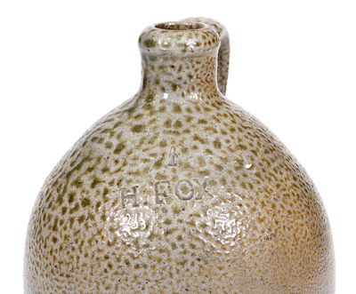 Rare Small-Sized H. FOX (Himer Fox, Chatham County, NC) Stoneware Jug