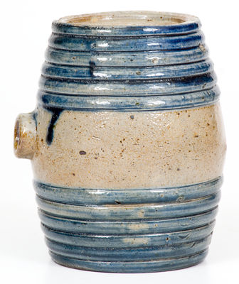 Small-Sized Stoneware Rundlet with Cobalt Decoration, Northeastern U.S. origin, first quarter 19th century