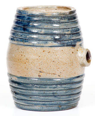 Small-Sized Stoneware Rundlet with Cobalt Decoration, Northeastern U.S. origin, first quarter 19th century