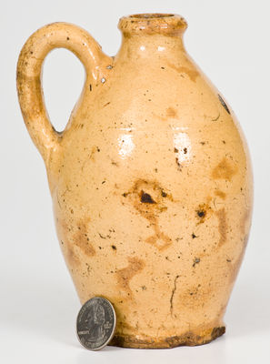 Very Rare Small-Sized Redware Jug, att. Loy or Albright Families, Alamance County, NC, late 18th / early 19th century