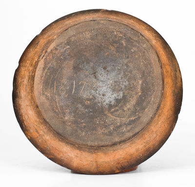Dated 1817 American Redware Dish