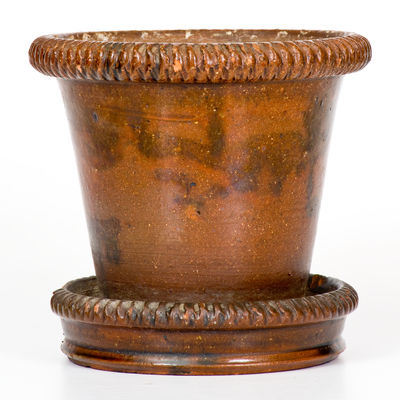 Scarce V. RUDOLPH, Shippensburg, PA, Redware Flowerpot