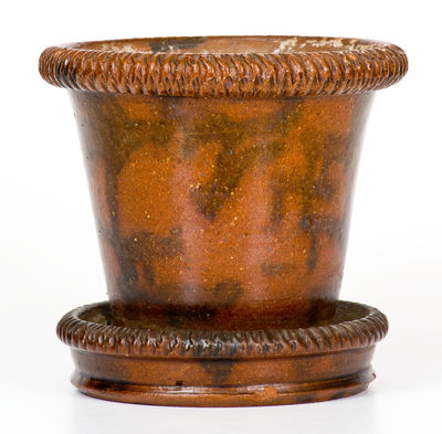 Scarce V. RUDOLPH, Shippensburg, PA, Redware Flowerpot