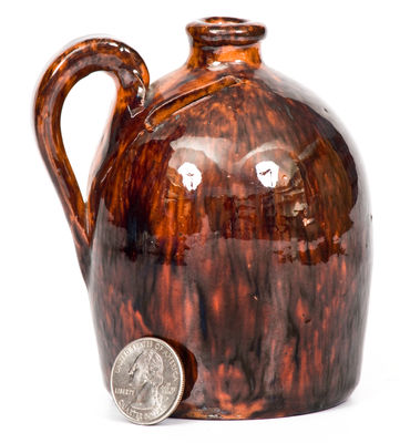 Scarce JOHN BELL Redware Jug Bank, Waynesboro, PA origin