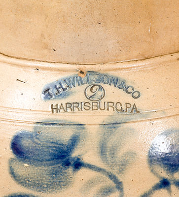 Exceedingly Rare T.H. WILLSON & CO / HARRISBURG, PA Stoneware Pitcher