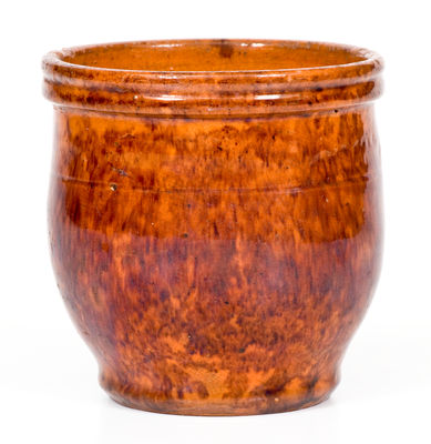 Small-Sized JOHN BELL / WAYNESBORO Glazed Redware Jar