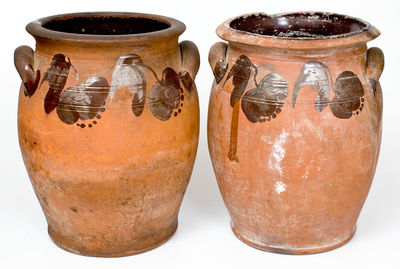 Two JOHN W. BELL / Waynesboro, Pa. Redware Jars