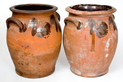 Two JOHN W. BELL / Waynesboro, Pa. Redware Jars