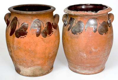 Two JOHN W. BELL / Waynesboro, Pa. Redware Jars