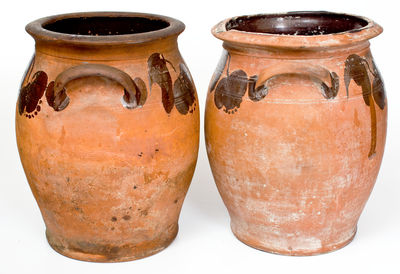 Two JOHN W. BELL / Waynesboro, Pa. Redware Jars