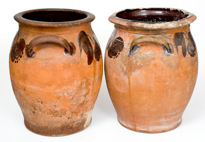 Two JOHN W. BELL / Waynesboro, Pa. Redware Jars