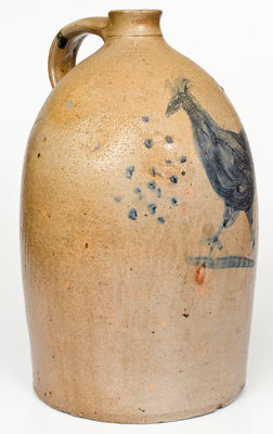 Exceptional Three-Gallon Ohio Stoneware Chicken Jug