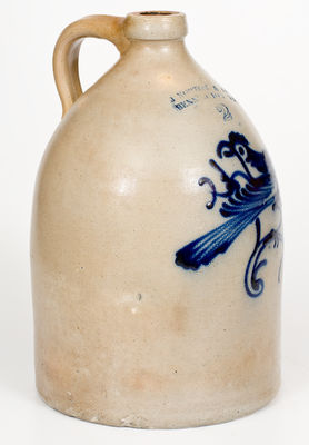 Fine J. NORTON & CO. / BENNINGTON, VT Stoneware Double Bird Jug