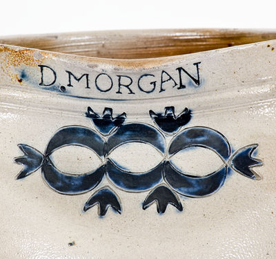 Extremely Rare and Important D. MORGAN / N. YORK Stoneware Jar, David Morgan, Corlears Hook, circa 1800