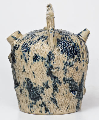 Rare and Fine Small-Sized Ohio Stoneware Harvest Jug