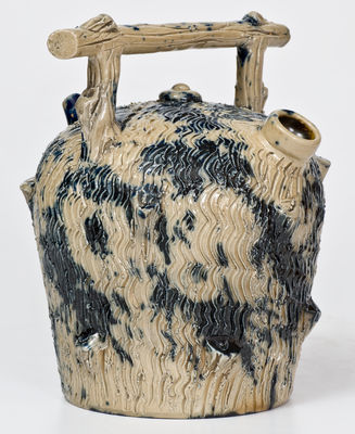 Rare and Fine Small-Sized Ohio Stoneware Harvest Jug